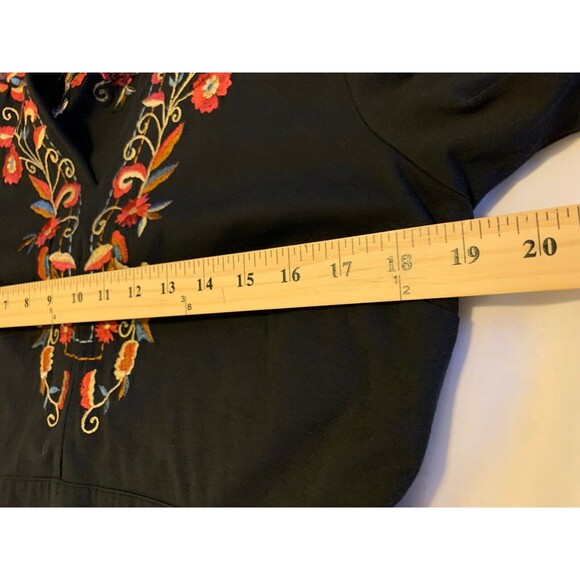 Eshakti Wayward Fancies Boho Maxi Embroidered Dress Size Large Pockets Whimsy - Picture 14 of 14